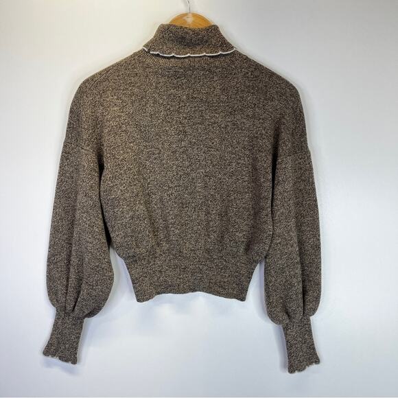 See by Chloé Chestnut scallop Turtleneck Sweater brown - 2 - Picture 10 of 13